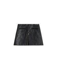 Heritage vinyl mini Skirt - Black