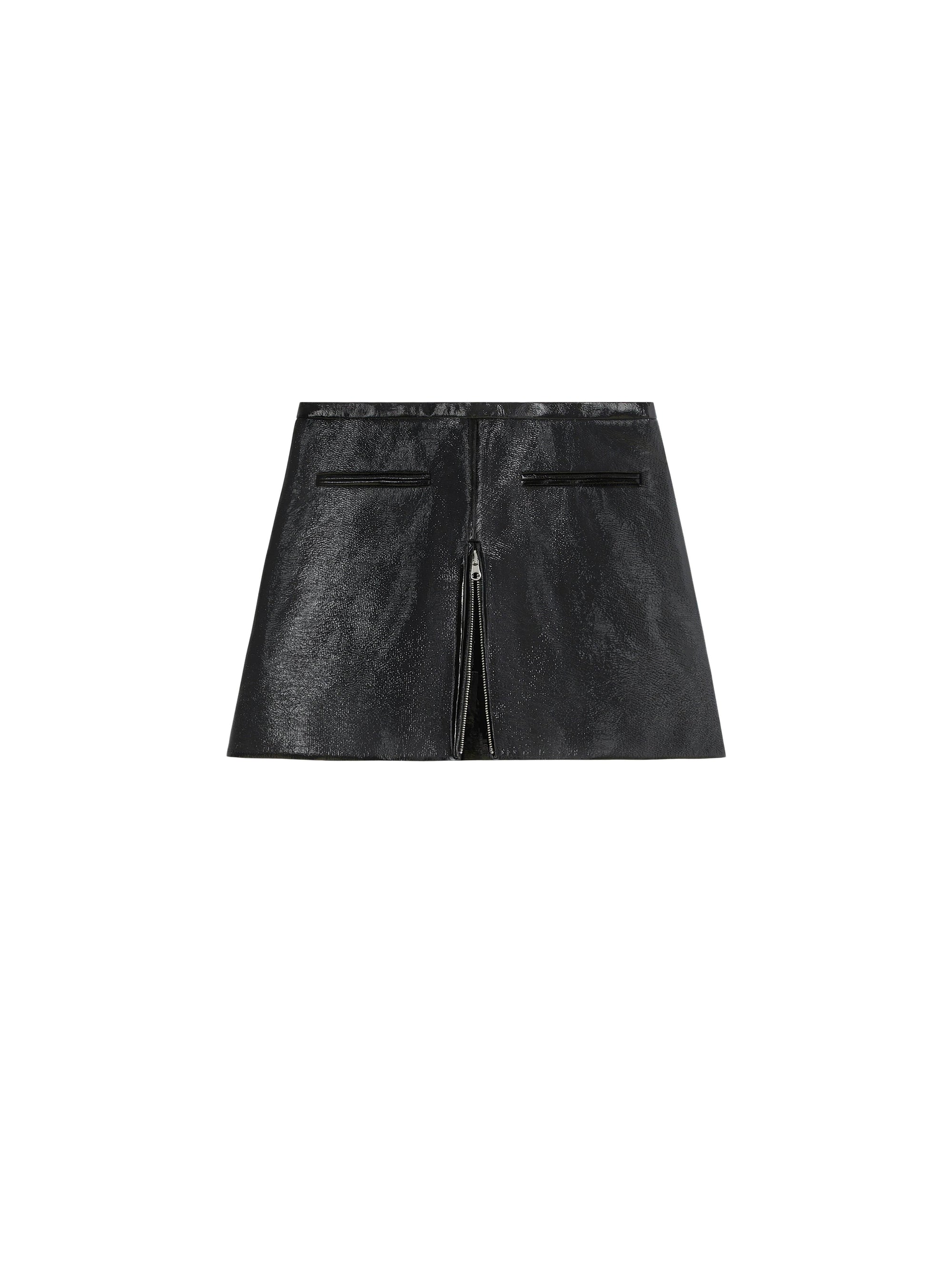 Heritage vinyl mini Skirt - Black