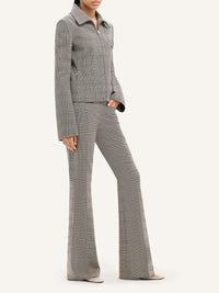 Heritage prince of wales wool Pant - Sand & Mud Brown