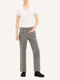 Heritage prince of wales wool Pant - Sand & Mud Brown