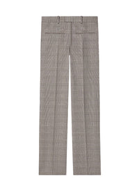 Heritage prince of wales wool Pant - Sand & Mud Brown