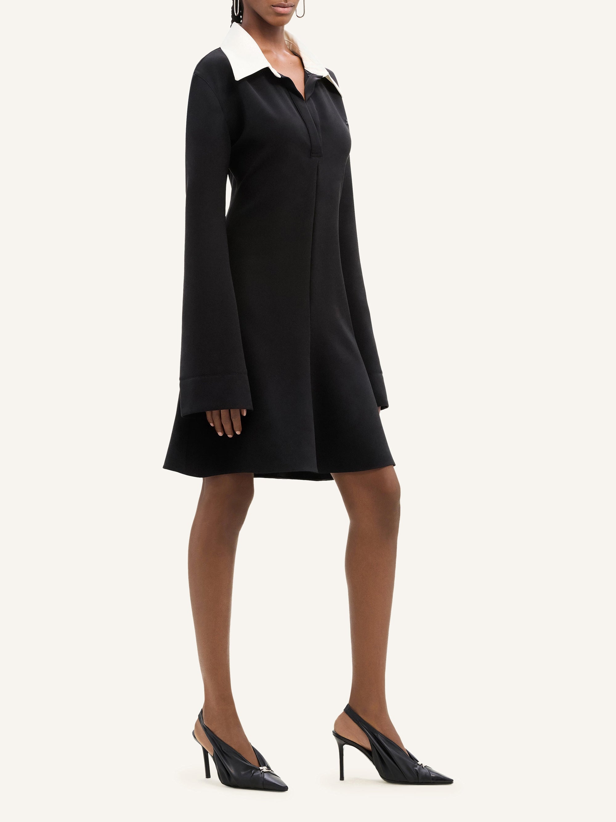 Polo tailoring mini Dress - Black