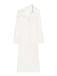 Modular crepe shirt Dress - Natural