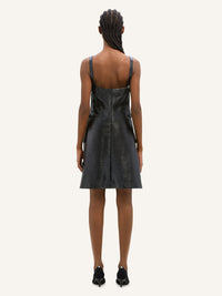 Multi sangle vinyl Dress - Black