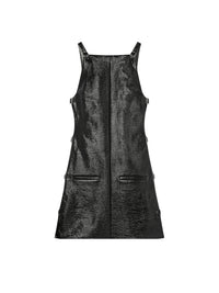Multi sangle vinyl Dress - Black