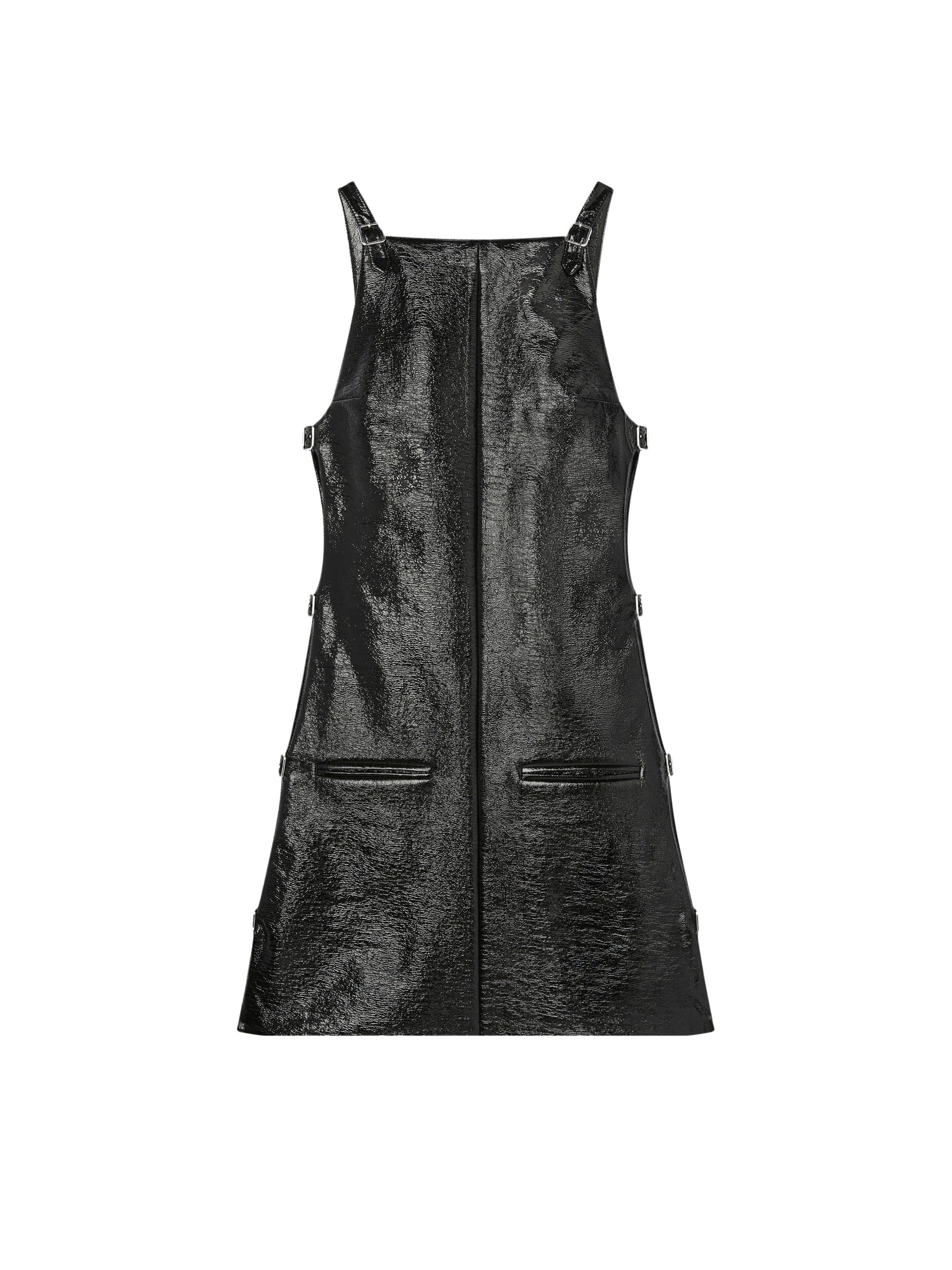 Multi sangle vinyl Dress - Black