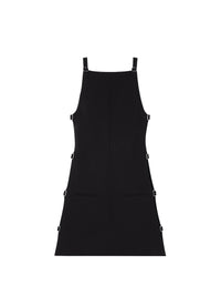 Multi sangle wool mini Dress - Black