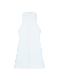 Sleeveless twill a-line Dress - Iceberg