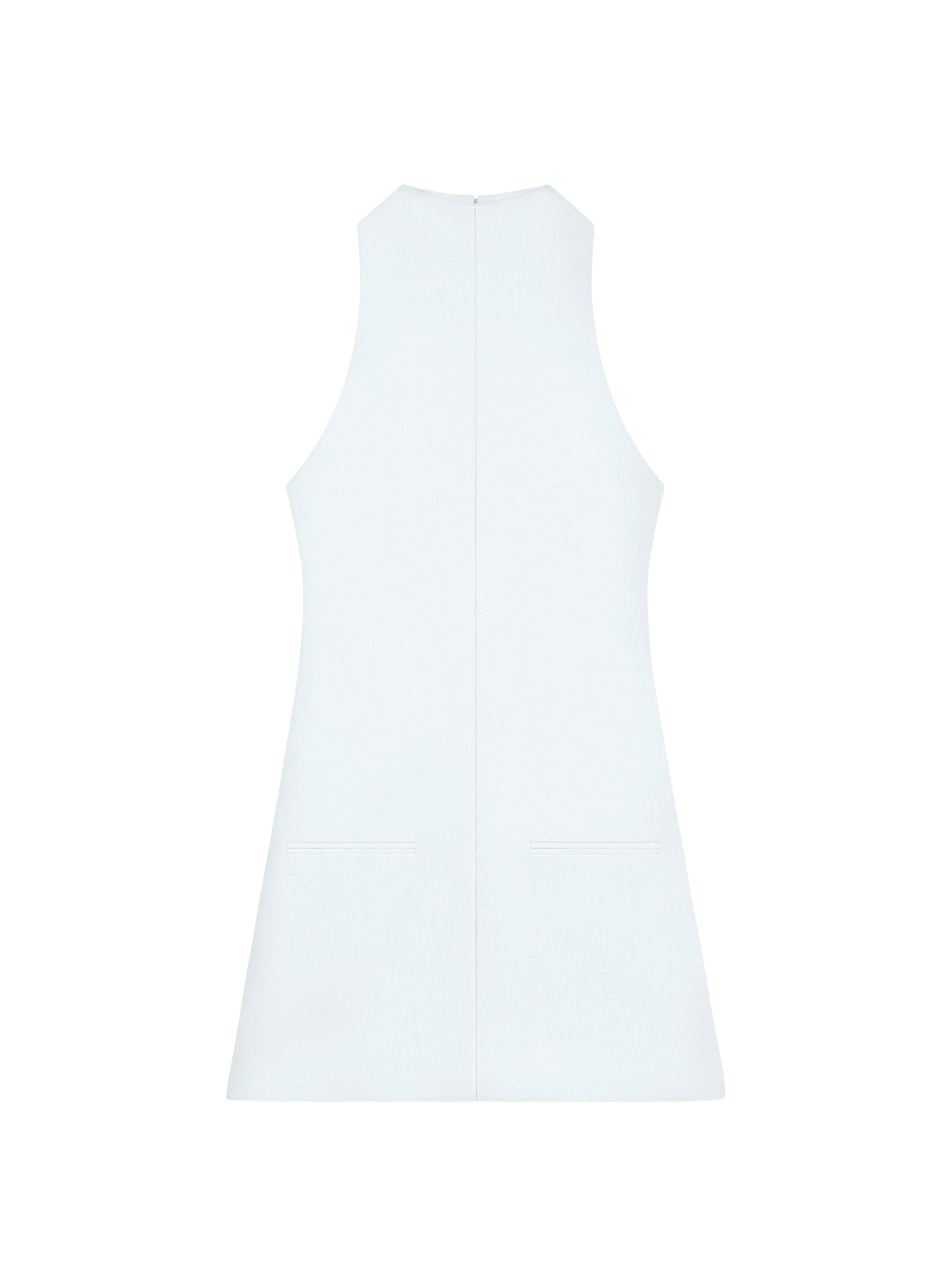 Sleeveless twill a-line Dress - Iceberg