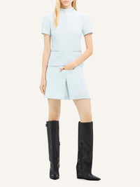 High collar twill Top - Iceberg