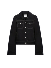 Zipped twill Jacket - Black