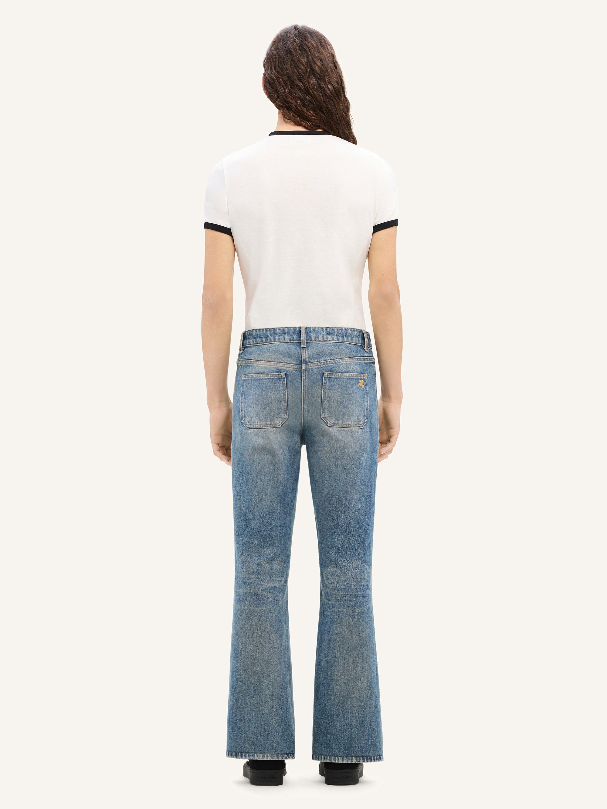 2-pocket denim bootcut Pant - Vintage Medium Blue
