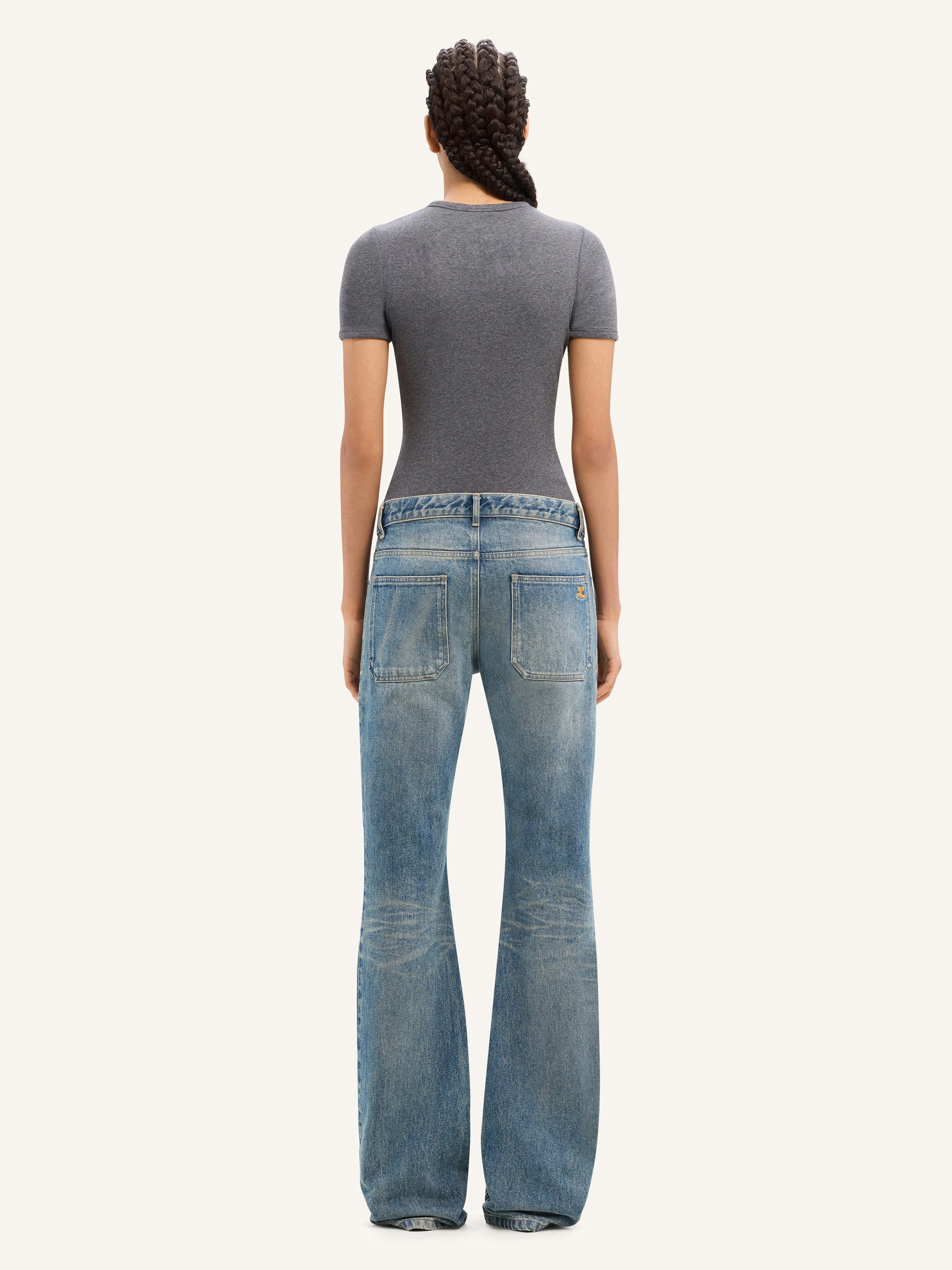 2-pocket denim bootcut Pant - Vintage Medium Blue