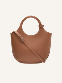 Medium holy grained leather Bag - Toffee