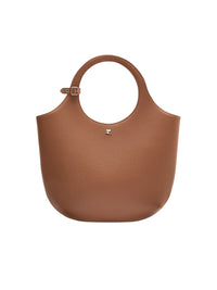 Medium holy grained leather Bag - Toffee