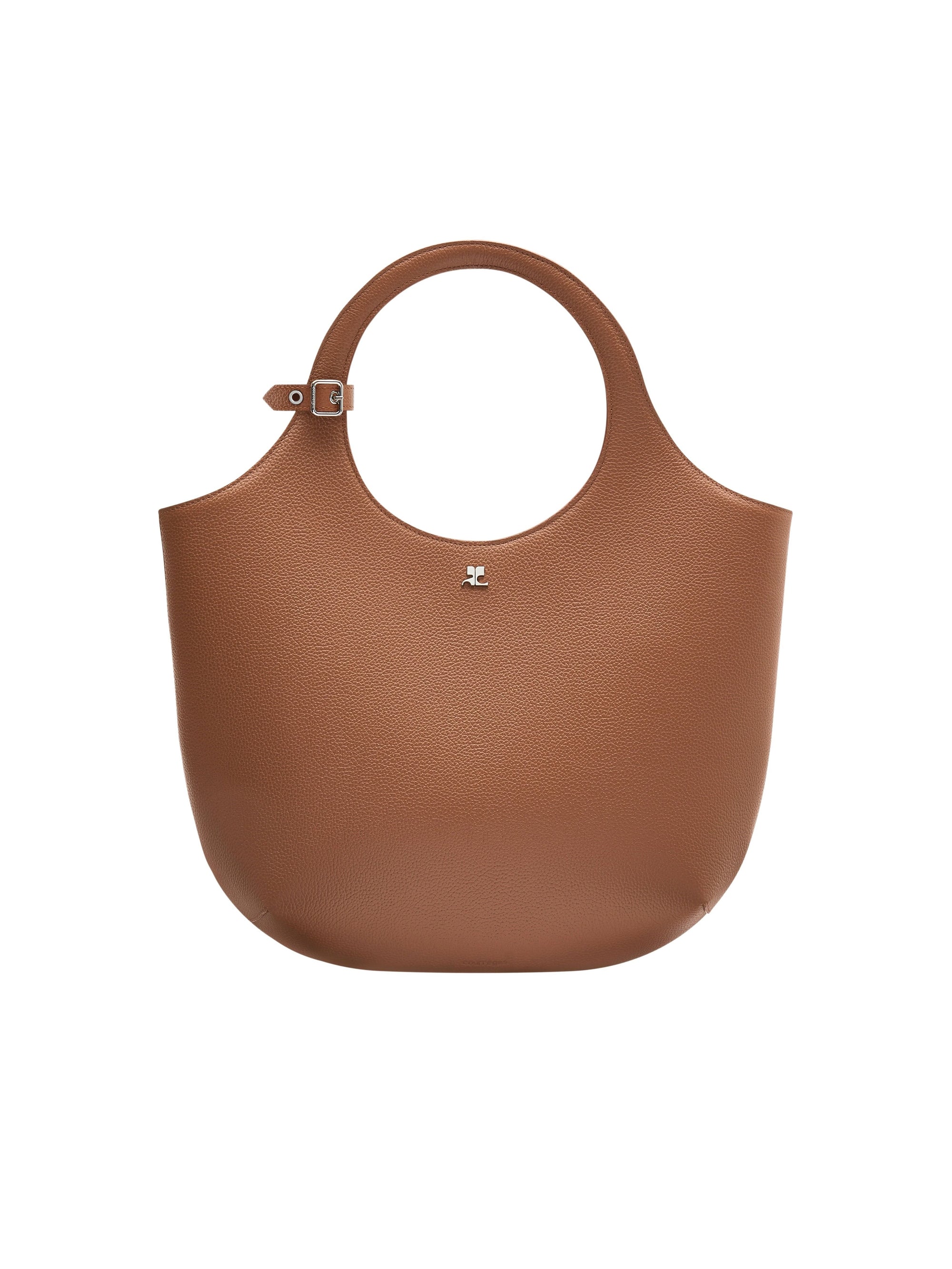 Medium holy grained leather Bag - Toffee