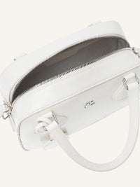 Ac stud leather bowling Bag - Heritage White