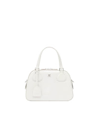 Ac stud leather bowling Bag - Heritage White