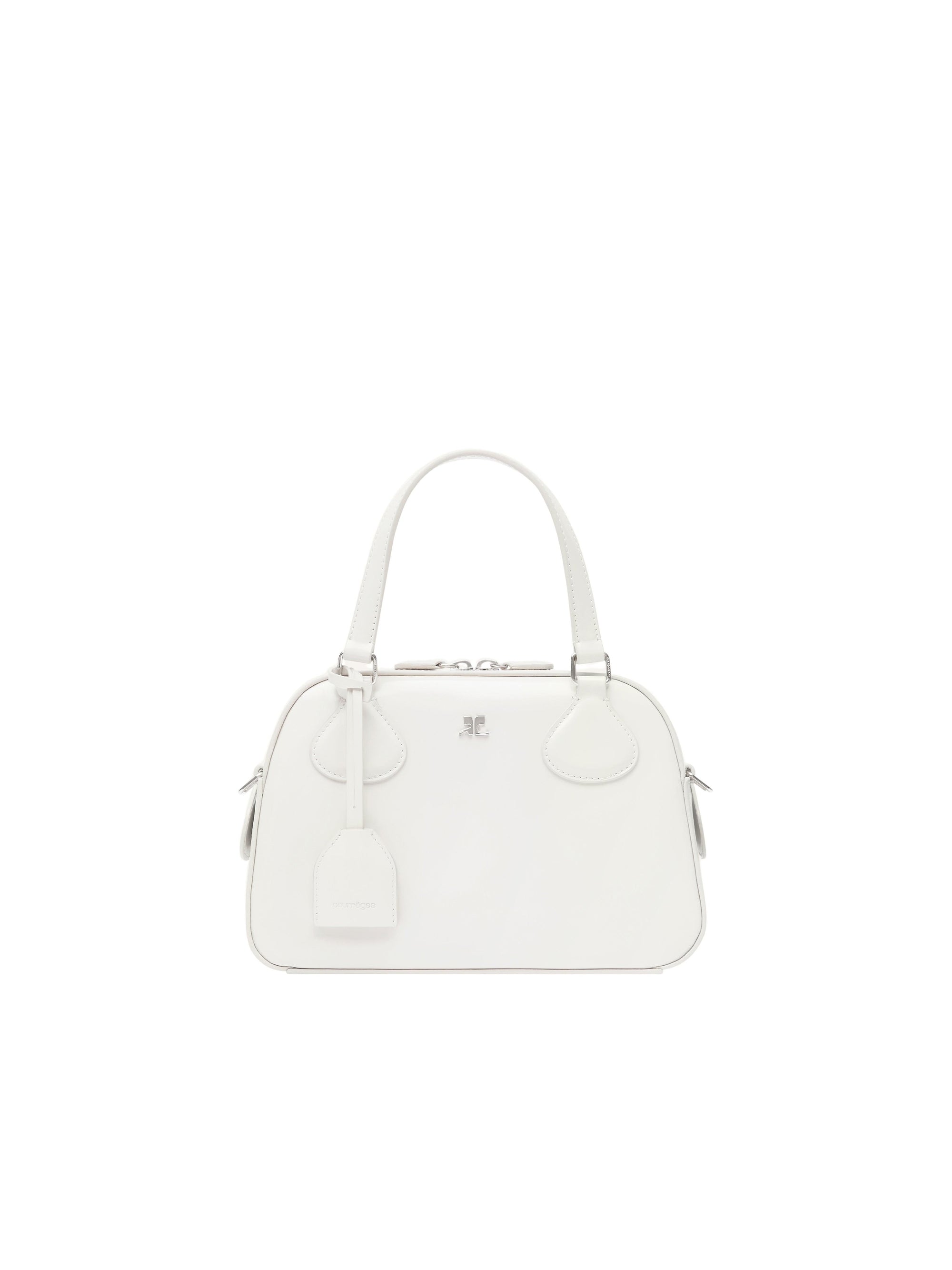 Ac stud leather bowling Bag - Heritage White