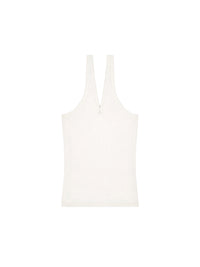 Criss cross 90's rib tank Top - Heritage White