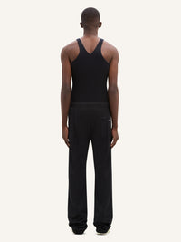 Criss cross 90's rib tank Top - Black