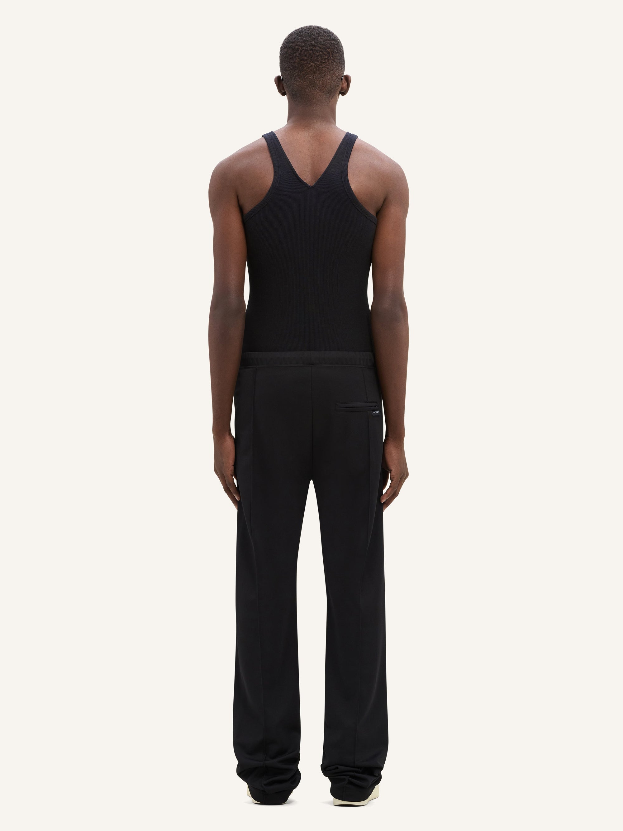 Criss cross 90's rib tank Top - Black