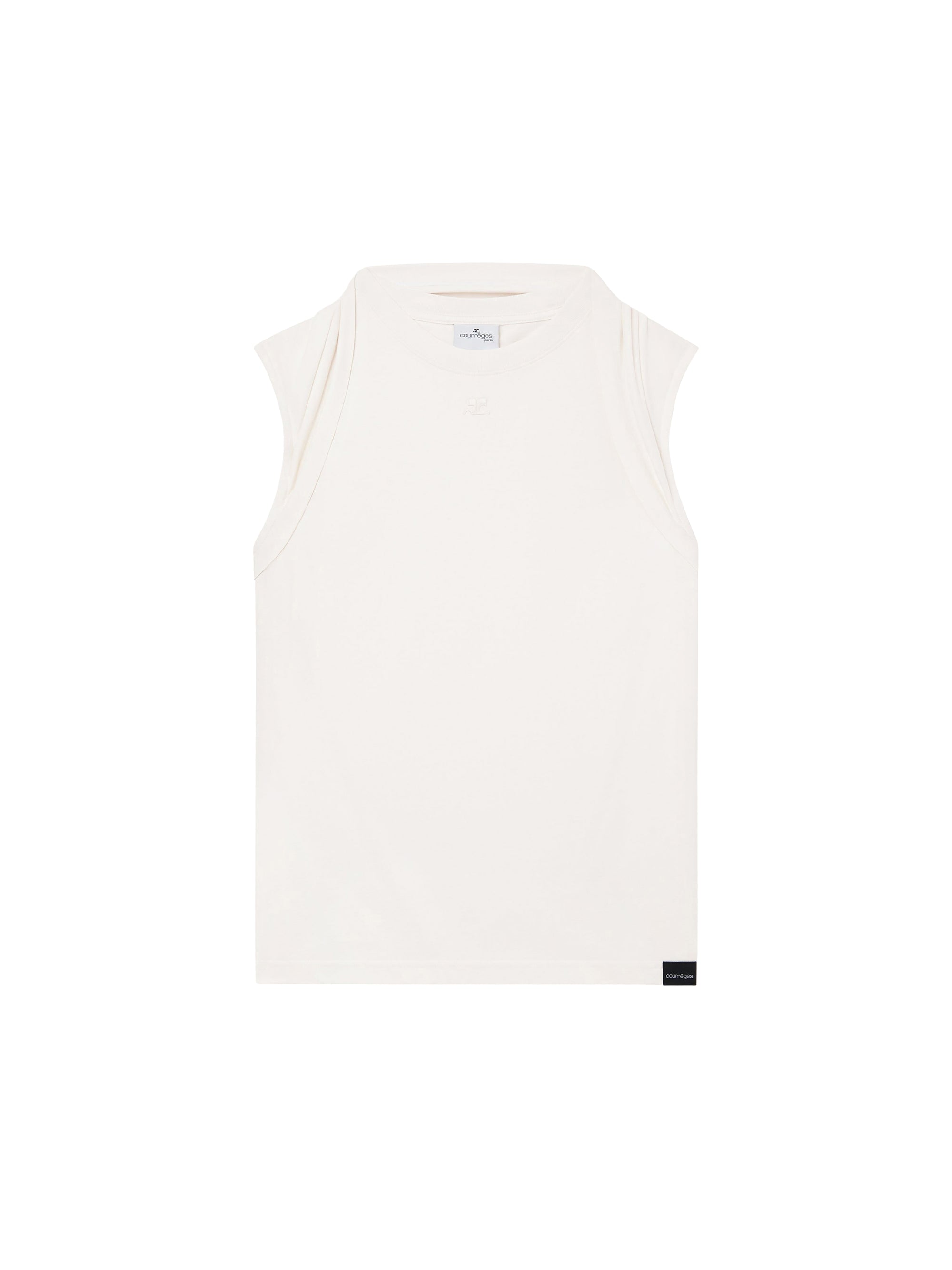 Draped tank Top - White