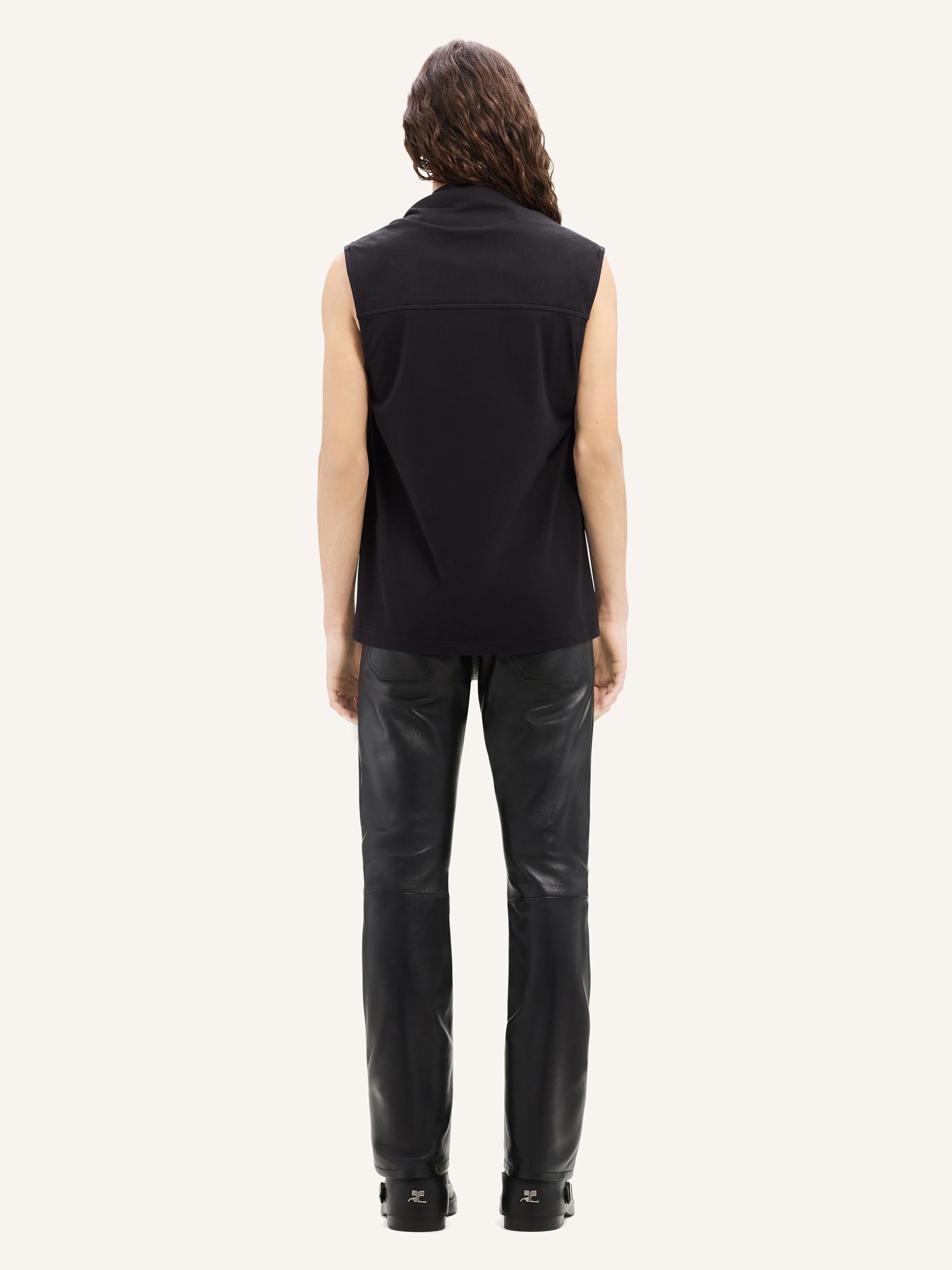 Draped tank Top - Black