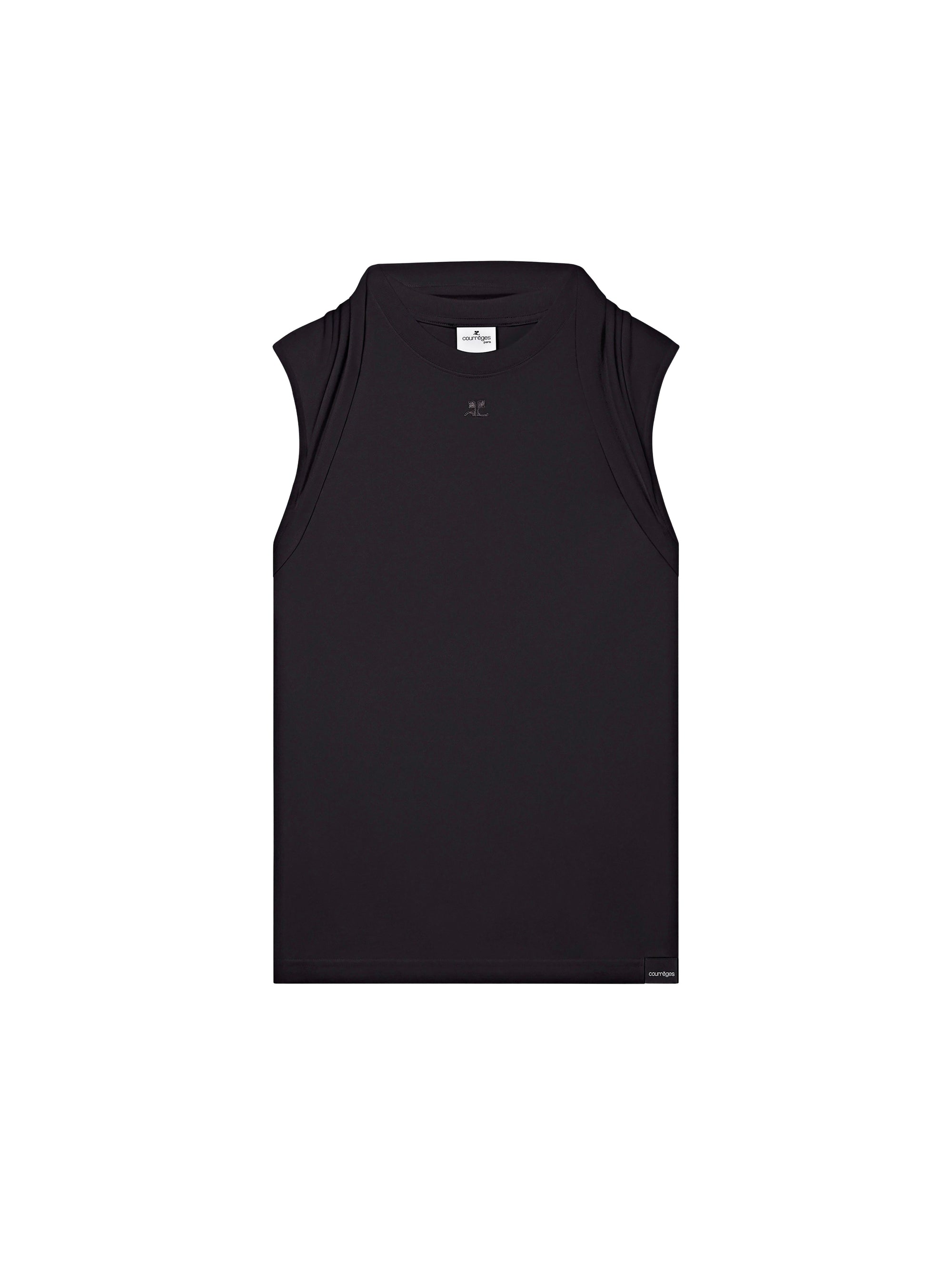 Draped tank Top - Black