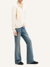 Zipped fleece Hoodie - Natural