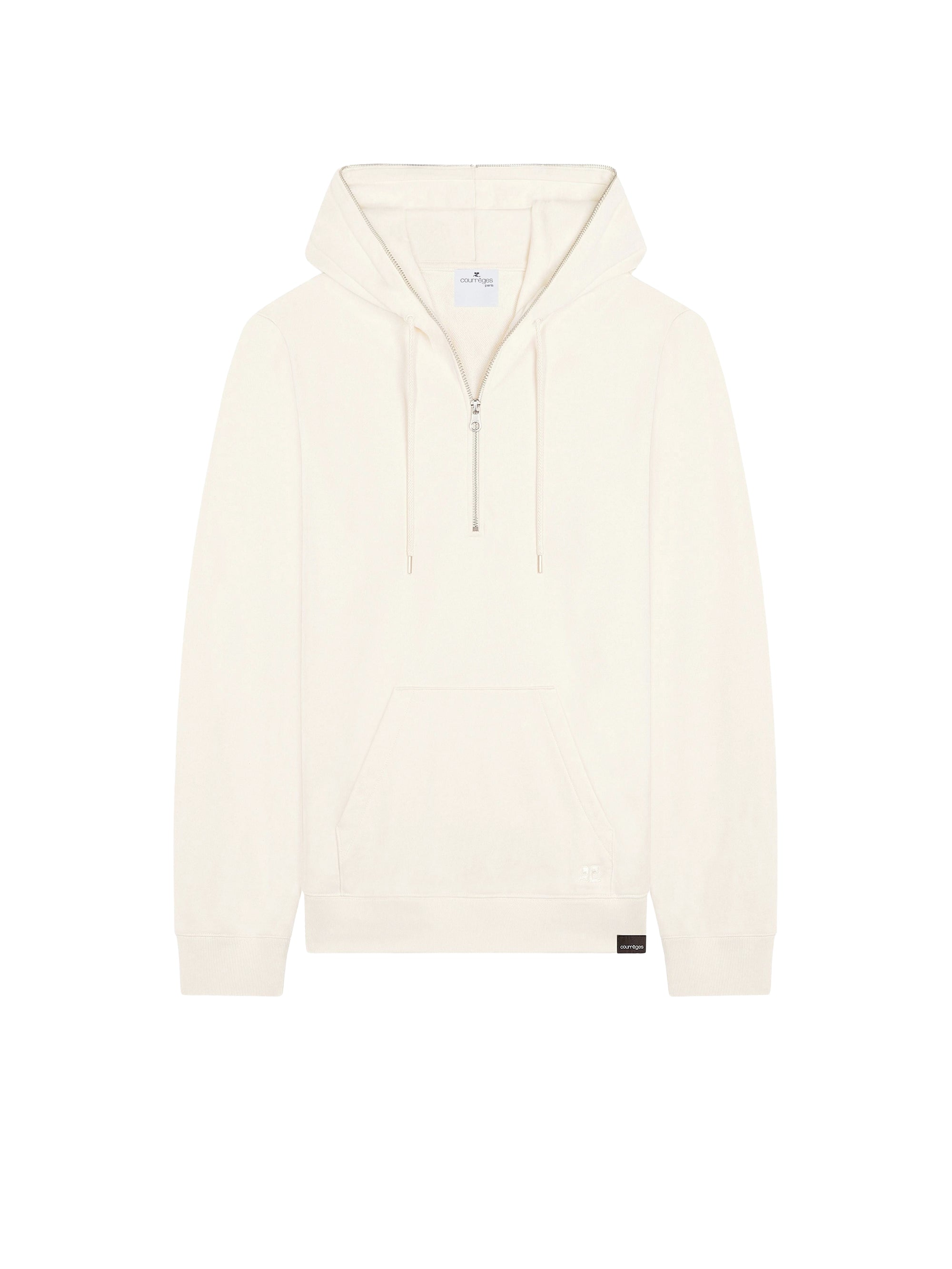 Zipped fleece Hoodie - Natural