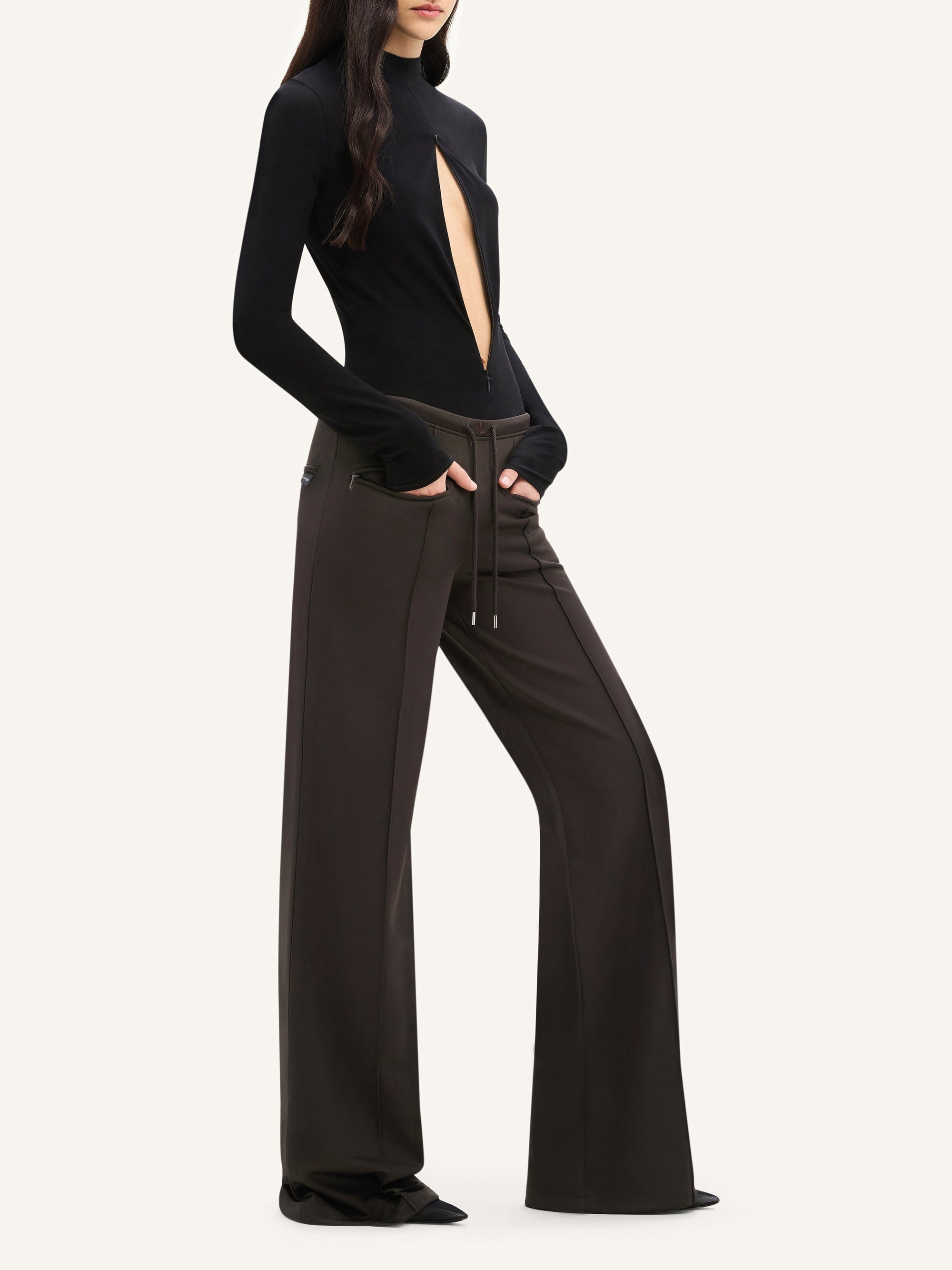 Tracksuit interlock baggy Pant - Mud Brown