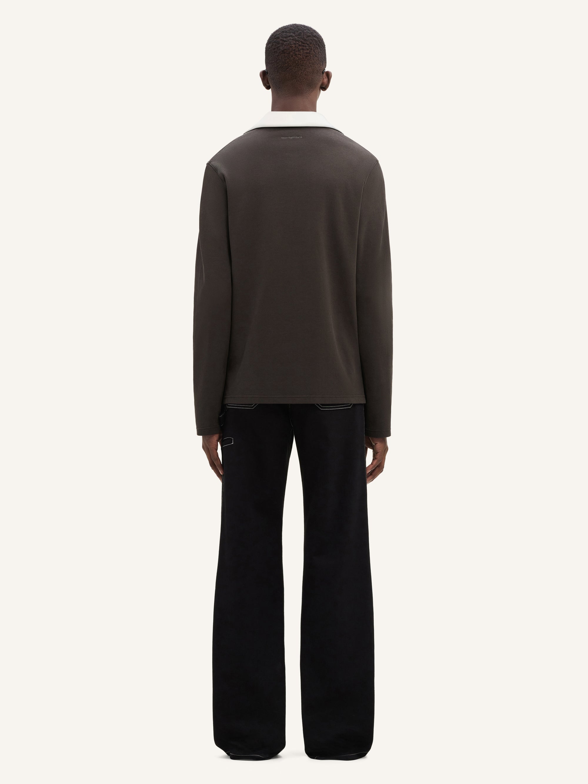 Contrasting cotton Polo Shirt - Brown