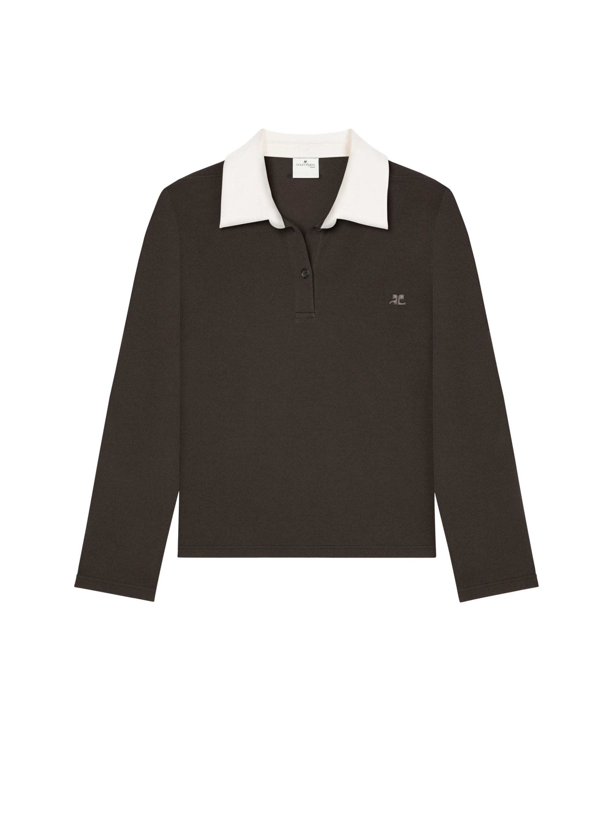 Contrasting cotton Polo Shirt - Brown