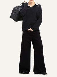 Contrasting cotton Polo Shirt - Black