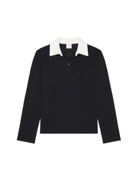 Contrasting cotton Polo Shirt - Black