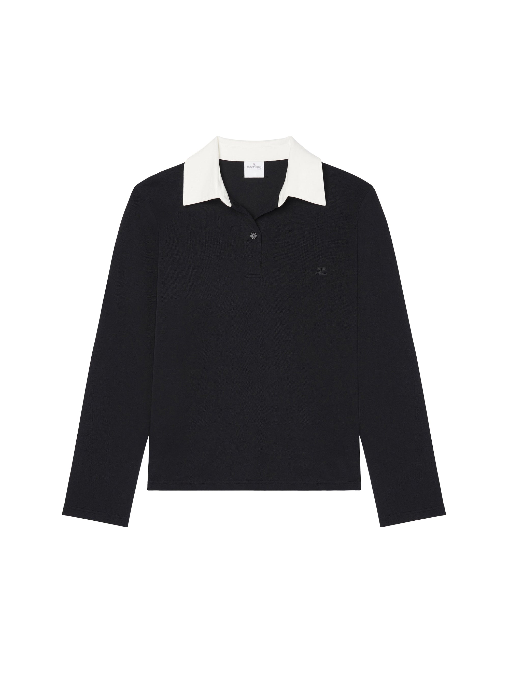 Contrasting cotton Polo Shirt - Black
