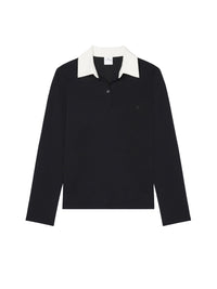 Contrasting cotton polo Shirt - Black & White