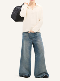 Contrasting cotton Polo Shirt - White