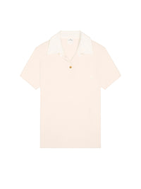 Contrasting cotton Polo - Natural & White