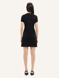 Contrast frame mini Dress - White