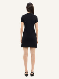Contrast frame mini Dress - White & Black