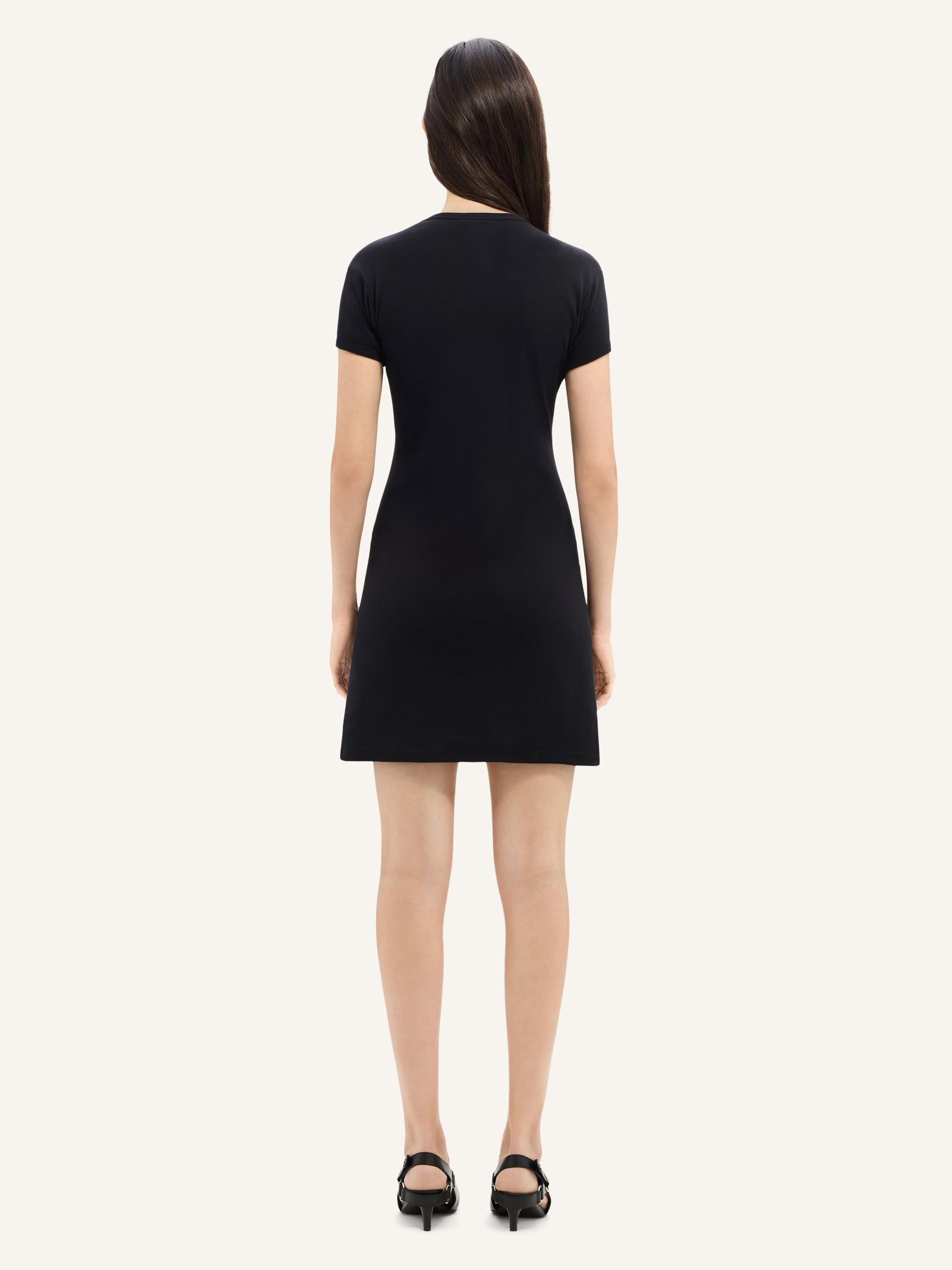 Contrast frame mini Dress - White & Black