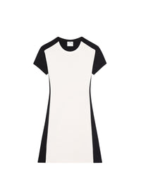 Contrast frame mini Dress - White