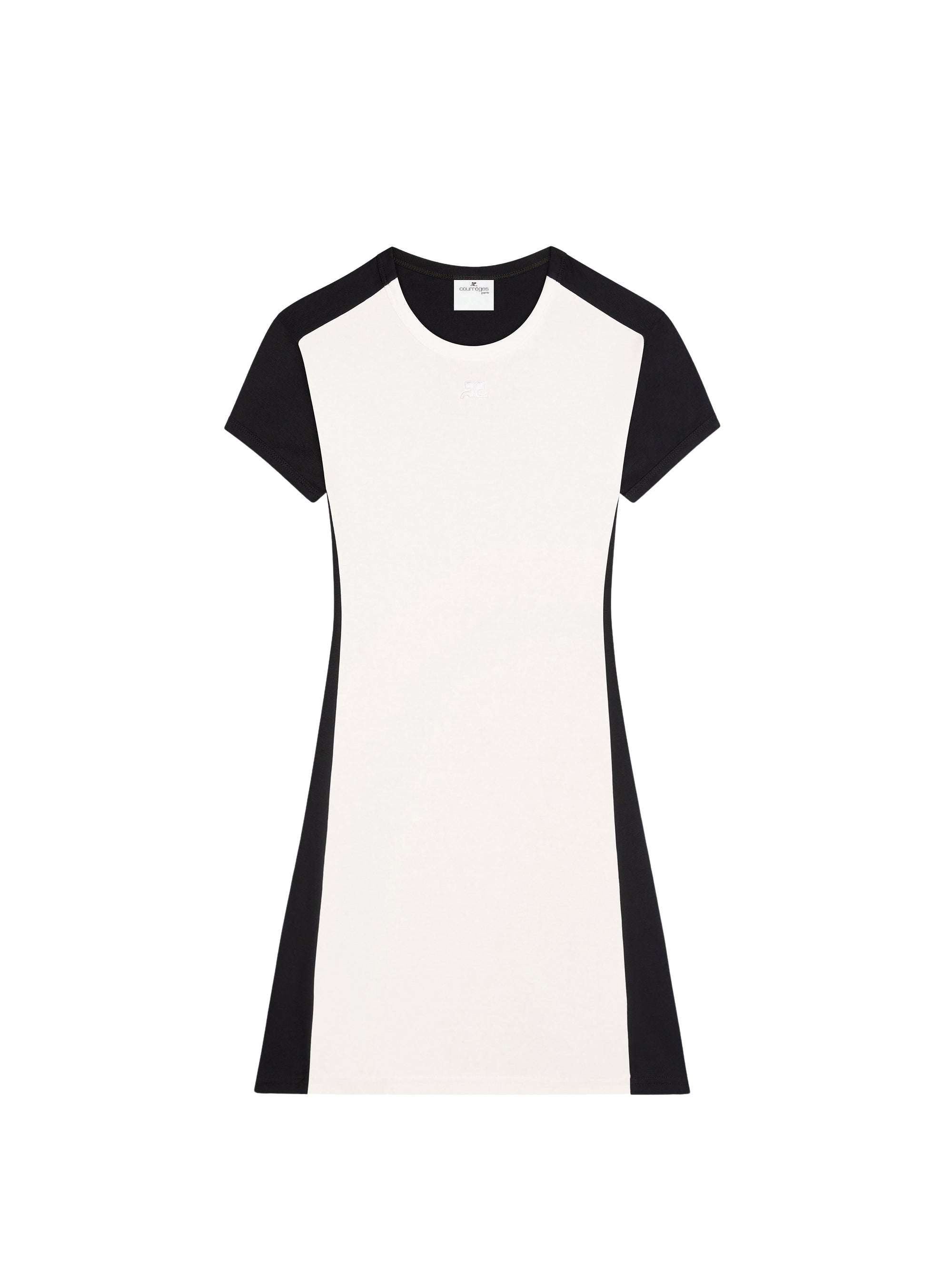 Contrast frame mini Dress - White