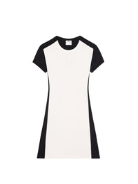 Contrast frame mini Dress - White & Black