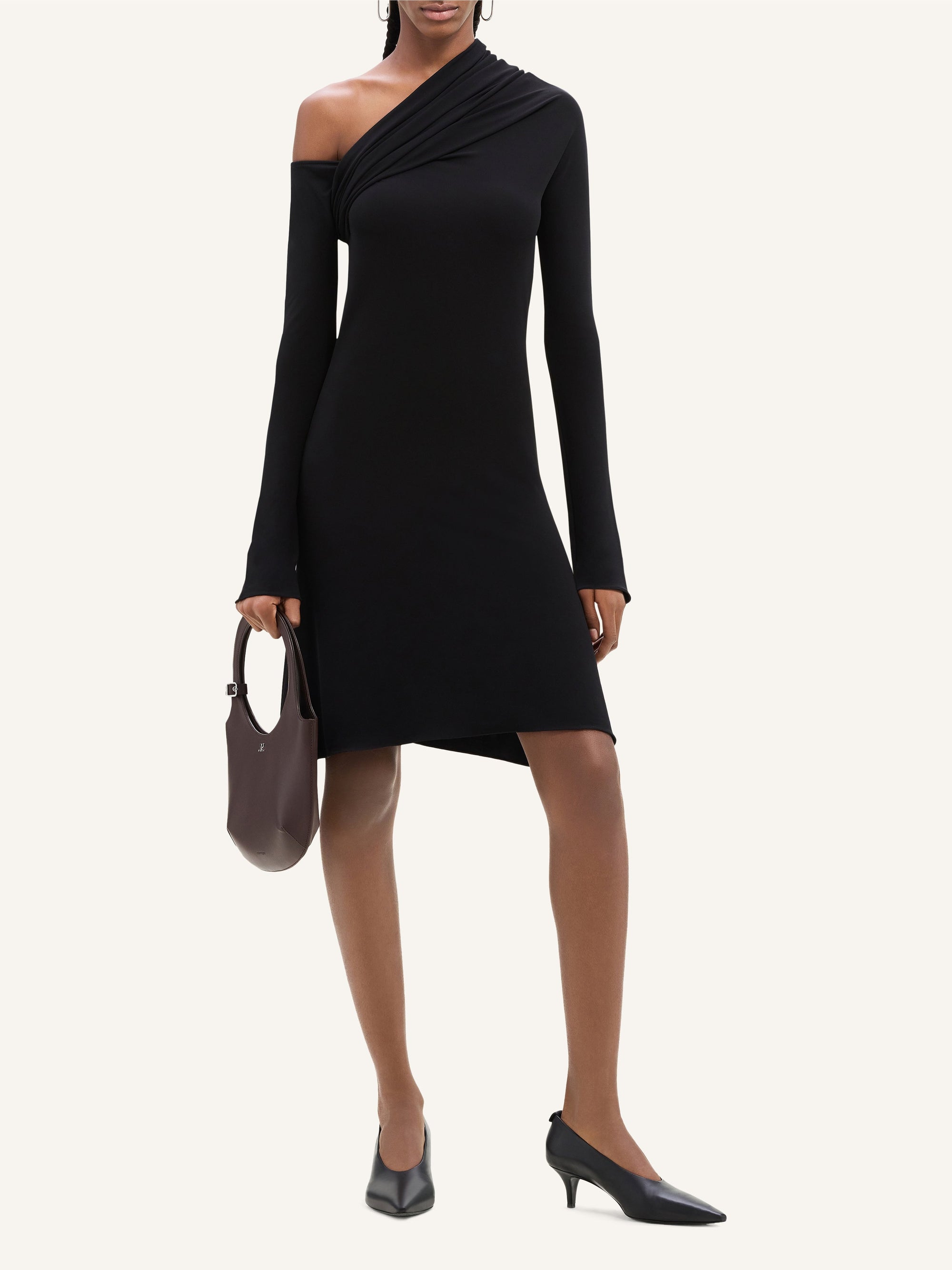 Twist mini jersey Dress - Black