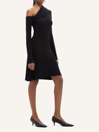 Twist mini jersey Dress - Black