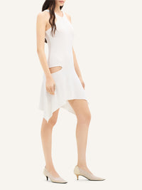 Criss cross jersey mini Dress - Heritage White