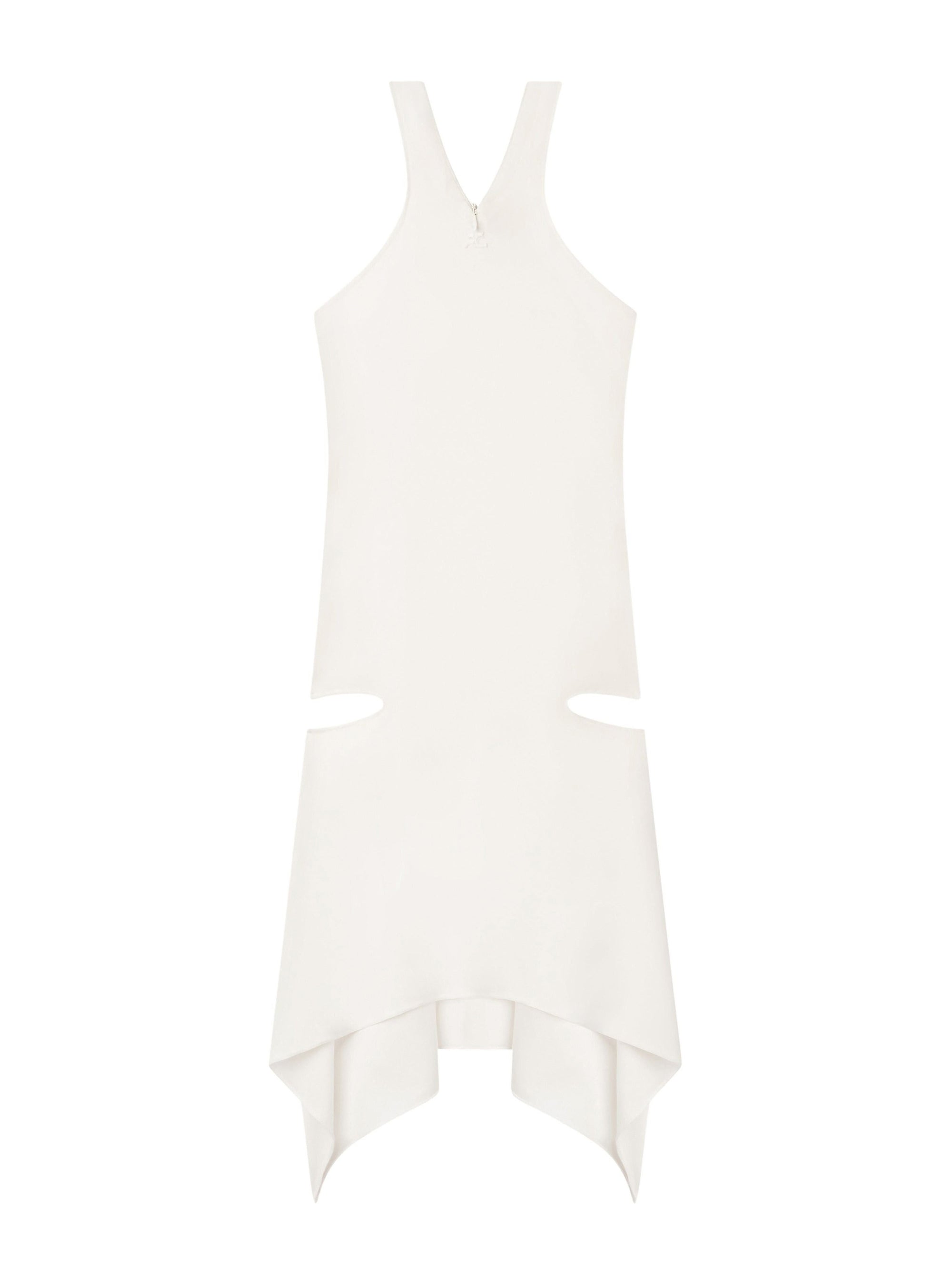 Criss cross jersey mini Dress - Heritage White